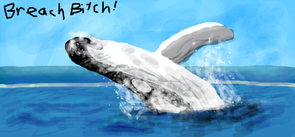 whale breaching